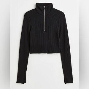 Divided by H&M, ZIP-TOP, RIB-KNIT TOP, juniors XS